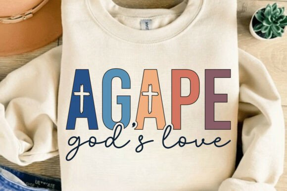 Agape God’s Love Christian Grace SVG for T-Shirt Designs