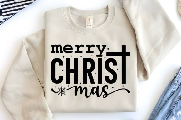 Boho Christian Merry Christmas SVG PNG for T-Shirt Designs