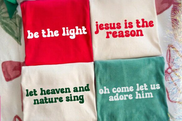 Christian Christmas PNG Bundle, Be the T-Shirt Designs