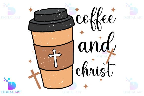 Christian Coffee and Christ PNG T-Shirt Designs