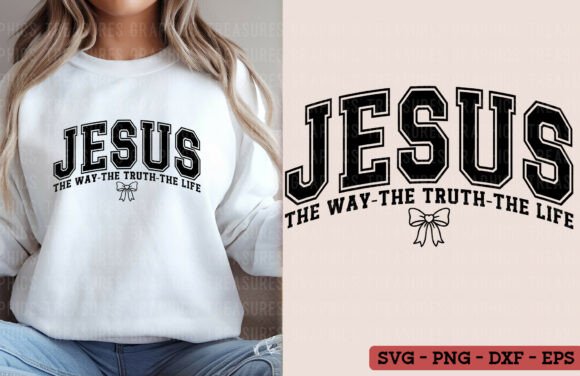 Coquette Christian SVG PNG Jesus Faith T-Shirt Designs