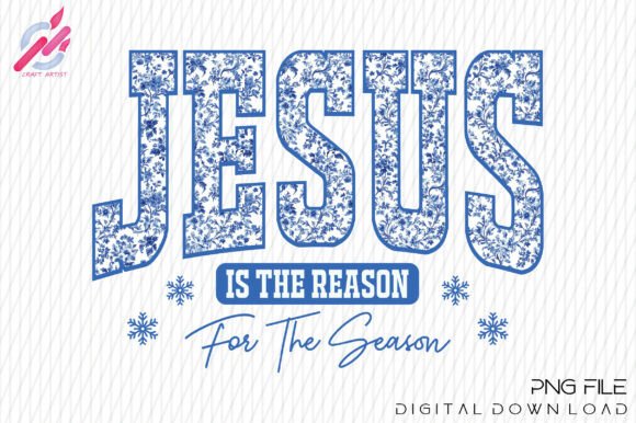 Coquette Floral Christmas Jesus PNG for T-Shirt Designs
