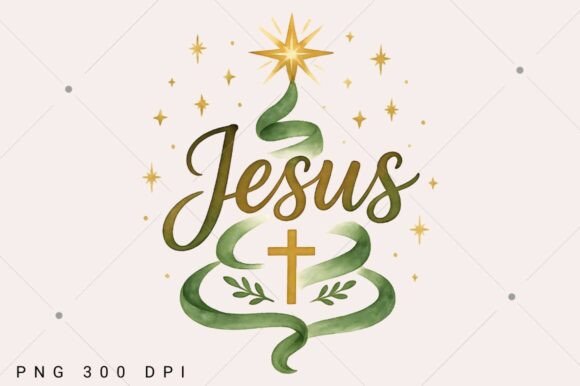 Coquette Jesus Christmas PNG for T-Shirt Designs