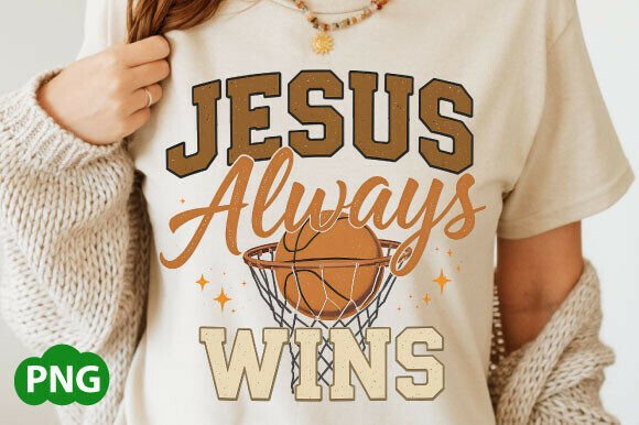 Jesus Always Wins PNG: Faith Baseball T-Shirt Designs