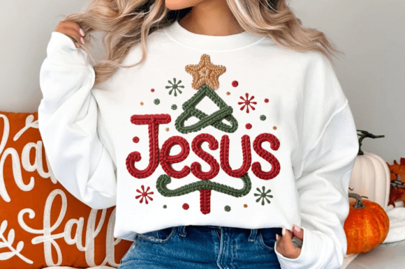 Jesus Christmas PNG for T-Shirt Designs