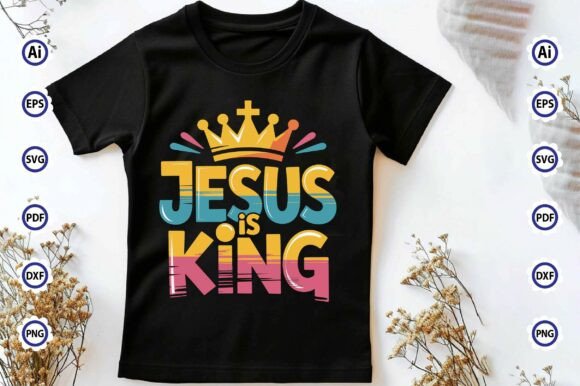 Jesus is King PNG T-Shirt Design