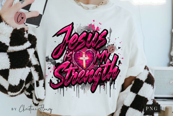Jesus Is My Strength Christian PNG T-Shirt Designs