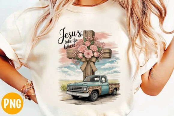 Jesus Take the Wheel T-Shirt Design