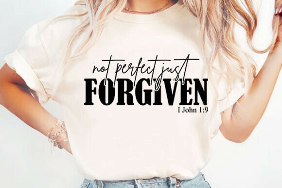 Not Perfect Just Forgiven Christian PNG T-Shirt Designs