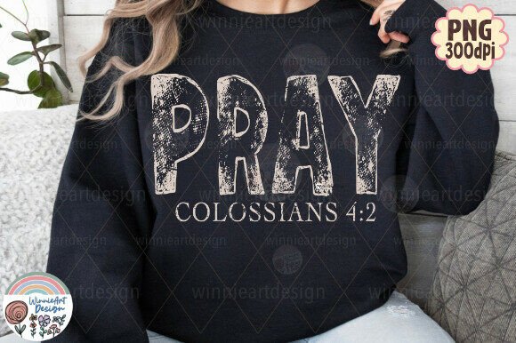 Pray Christian Quote Retro Distressed T-Shirt Designs