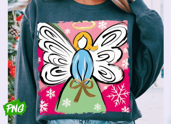Preppy Christmas Angel T-Shirt Designs