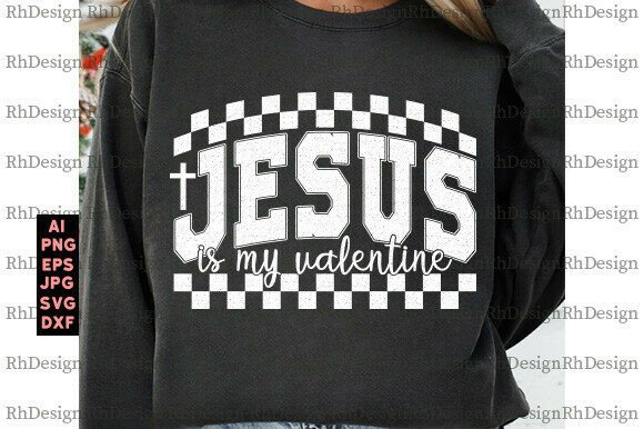 Retro Jesus Is My Valentine SVG Hello T-Shirt Designs