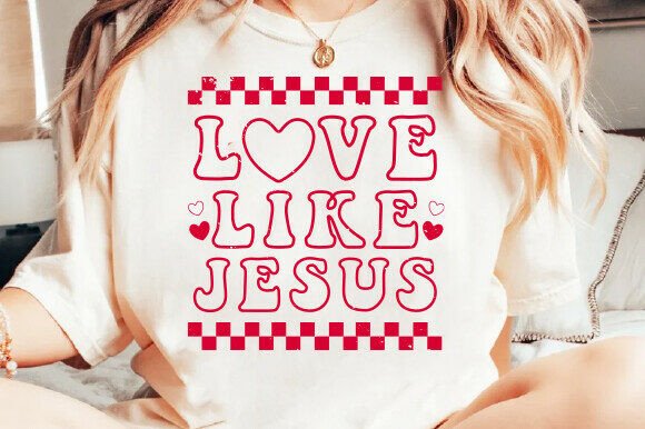 Retro Love Like Jesus SVG Valentine SVG